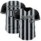 Custom Black-Silver Classic Vertical Stripe Fluid Liquid Texture Authentic Baseball Jersey