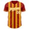 Custom Red White-Gold Classic Vertical Stripe Fluid Liquid Texture Authentic Baseball Jersey