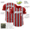 Custom Red White-Gray Classic Vertical Stripe Fluid Liquid Texture Authentic Baseball Jersey