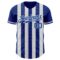 Custom Royal-White Classic Vertical Stripe Fluid Liquid Texture Authentic Baseball Jersey