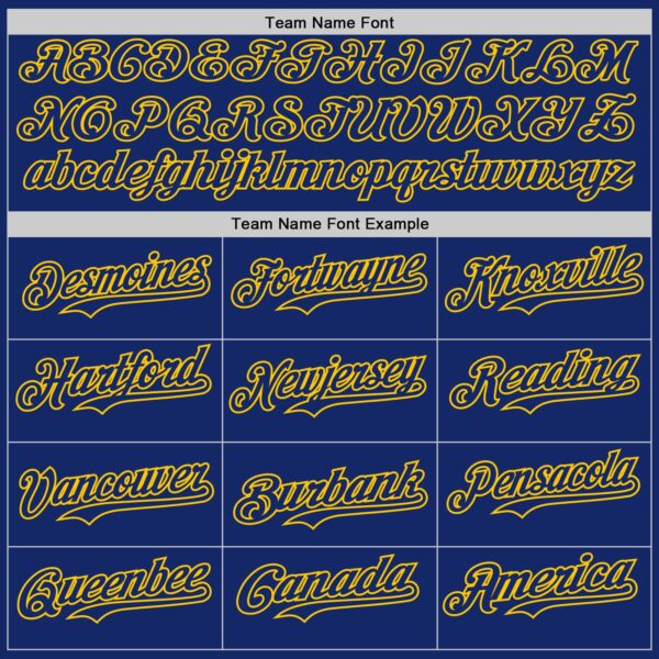 Custom Royal-Yellow Classic Vertical Stripe Fluid Liquid Texture Authentic Baseball Jersey