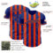 Custom Royal-Orange Classic Vertical Stripe Fluid Liquid Texture Authentic Baseball Jersey