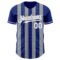 Custom Royal White-Gray Classic Vertical Stripe Fluid Liquid Texture Authentic Baseball Jersey