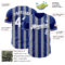 Custom Royal White-Gray Classic Vertical Stripe Fluid Liquid Texture Authentic Baseball Jersey