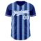 Custom Royal White-Light Blue Classic Vertical Stripe Fluid Liquid Texture Authentic Baseball Jersey