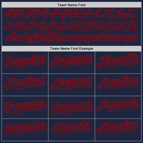 Custom Navy-Red Classic Vertical Stripe Fluid Liquid Texture Authentic Baseball Jersey