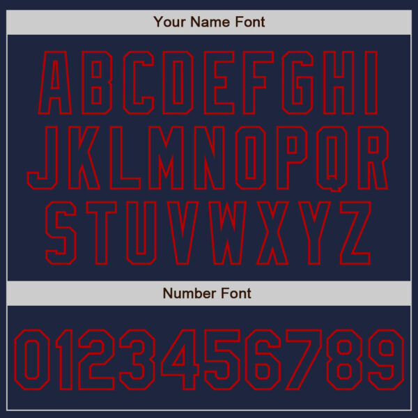 Custom Navy-Red Classic Vertical Stripe Fluid Liquid Texture Authentic Baseball Jersey