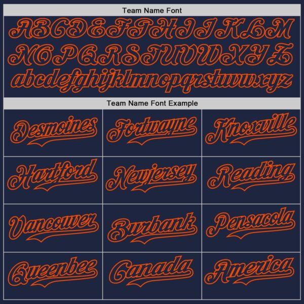 Custom Navy-Orange Classic Vertical Stripe Fluid Liquid Texture Authentic Baseball Jersey