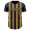 Custom Navy-Old Gold Classic Vertical Stripe Fluid Liquid Texture Authentic Baseball Jersey