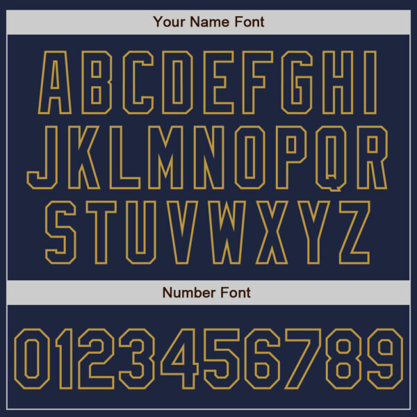 Custom Navy-Old Gold Classic Vertical Stripe Fluid Liquid Texture Authentic Baseball Jersey