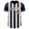 Custom Navy Vintage USA Flag Cream-Cream Classic Vertical Stripe Fluid Liquid Texture Authentic Baseball Jersey