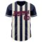 Custom Navy Crimson-Cream Classic Vertical Stripe Fluid Liquid Texture Authentic Baseball Jersey