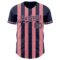 Custom Navy-Medium Pink Classic Vertical Stripe Fluid Liquid Texture Authentic Baseball Jersey