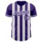 Custom Purple-White Classic Vertical Stripe Fluid Liquid Texture Authentic Baseball Jersey
