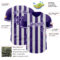 Custom Purple-White Classic Vertical Stripe Fluid Liquid Texture Authentic Baseball Jersey