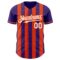 Custom Purple White-Orange Classic Vertical Stripe Fluid Liquid Texture Authentic Baseball Jersey