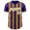 Custom Purple White-Old Gold Classic Vertical Stripe Fluid Liquid Texture Authentic Baseball Jersey