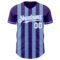 Custom Purple White-Light Blue Classic Vertical Stripe Fluid Liquid Texture Authentic Baseball Jersey