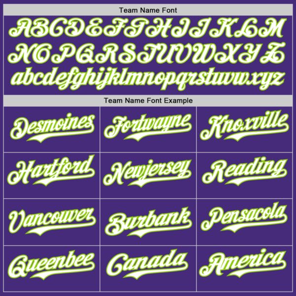 Custom Purple White-Neon Green Classic Vertical Stripe Fluid Liquid Texture Authentic Baseball Jersey
