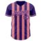 Custom Purple-Medium Pink Classic Vertical Stripe Fluid Liquid Texture Authentic Baseball Jersey