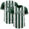 Custom Green-White Classic Vertical Stripe Fluid Liquid Texture Authentic Baseball Jersey