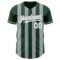 Custom Green White-Gray Classic Vertical Stripe Fluid Liquid Texture Authentic Baseball Jersey