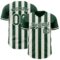 Custom Green Cream-Cream Classic Vertical Stripe Fluid Liquid Texture Authentic Baseball Jersey