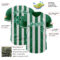 Custom Kelly Green-White Classic Vertical Stripe Fluid Liquid Texture Authentic Baseball Jersey