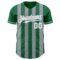 Custom Kelly Green White-Gray Classic Vertical Stripe Fluid Liquid Texture Authentic Baseball Jersey