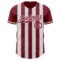 Custom Crimson-White Classic Vertical Stripe Fluid Liquid Texture Authentic Baseball Jersey