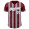 Custom Crimson White-Gray Classic Vertical Stripe Fluid Liquid Texture Authentic Baseball Jersey
