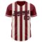 Custom Crimson Black-Cream Classic Vertical Stripe Fluid Liquid Texture Authentic Baseball Jersey