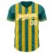 Custom Teal White-Yellow Classic Vertical Stripe Fluid Liquid Texture Authentic Baseball Jersey