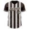 Custom Brown-White Classic Vertical Stripe Fluid Liquid Texture Authentic Baseball Jersey