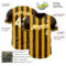 Custom Brown White-Gold Classic Vertical Stripe Fluid Liquid Texture Authentic Baseball Jersey
