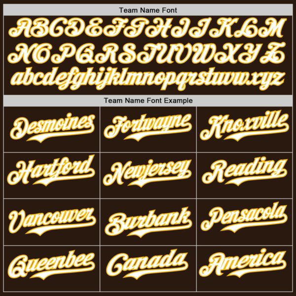Custom Brown White-Gold Classic Vertical Stripe Fluid Liquid Texture Authentic Baseball Jersey