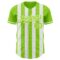 Custom Neon Green-White Classic Vertical Stripe Fluid Liquid Texture Authentic Baseball Jersey