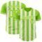 Custom Neon Green-White Classic Vertical Stripe Fluid Liquid Texture Authentic Baseball Jersey