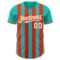 Custom Aqua White-Orange Classic Vertical Stripe Fluid Liquid Texture Authentic Baseball Jersey