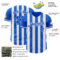 Custom Thunder Blue-White Classic Vertical Stripe Fluid Liquid Texture Authentic Baseball Jersey