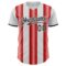 Custom White Black-Red Gradient Vertical Stripe Argentina Style Authentic Baseball Jersey
