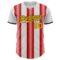 Custom White Gold Red-Black Gradient Vertical Stripe Argentina Style Authentic Baseball Jersey