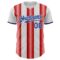 Custom White Royal-Red Gradient Vertical Stripe Argentina Style Authentic Baseball Jersey