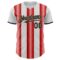 Custom White Navy Red-Old Gold Gradient Vertical Stripe Argentina Style Authentic Baseball Jersey