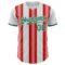 Custom White Kelly Green-Red Gradient Vertical Stripe Argentina Style Authentic Baseball Jersey