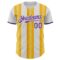 Custom White Purple-Gold Gradient Vertical Stripe Argentina Style Authentic Baseball Jersey