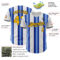Custom White Gold Royal-Black Gradient Vertical Stripe Argentina Style Authentic Baseball Jersey