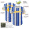 Custom White Gold-Royal Gradient Vertical Stripe Argentina Style Authentic Baseball Jersey