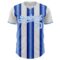 Custom White Light Blue-Royal Gradient Vertical Stripe Argentina Style Authentic Baseball Jersey