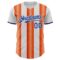 Custom White Royal-Orange Gradient Vertical Stripe Argentina Style Authentic Baseball Jersey